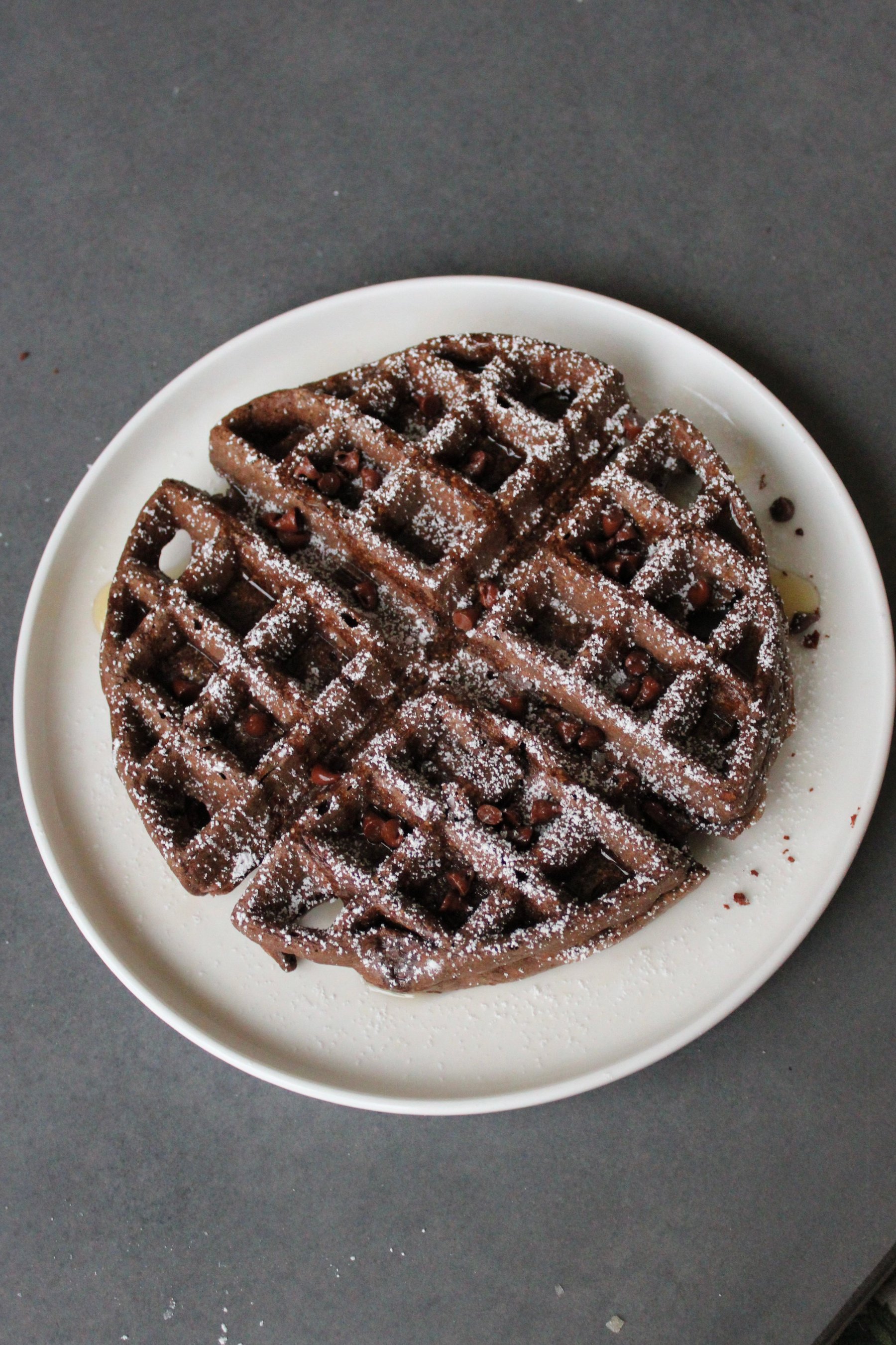 Double Chocolate Oat Waffles